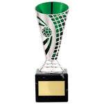 Defender Football Trophy Cup Silver & Green TR20511