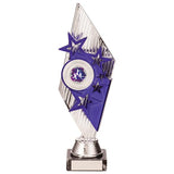 Pizzazz Plastic Trophy Silver & Purple TR20517