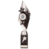 Pizzazz Plastic Trophy Silver & Black TR20518