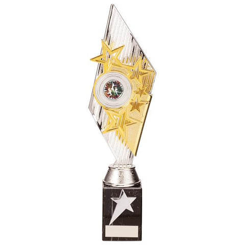 Pizzazz Plastic Trophy Silver & Gold 325mm