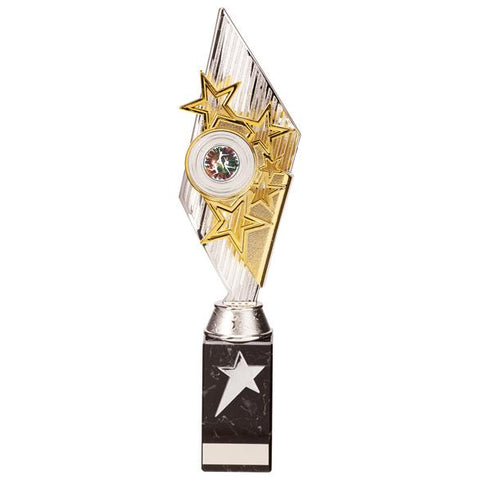 Pizzazz Plastic Trophy Silver & Gold 350mm
