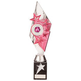 Pizzazz Plastic Trophy Silver & Pink TR20522