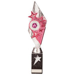 Pizzazz Plastic Trophy Silver & Pink TR20522