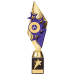 Pizzazz Plastic Trophy Gold & Purple 325mm