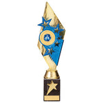 Pizzazz Plastic Trophy Gold & Blue TR20529