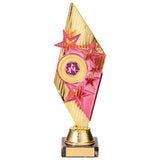 Pizzazz Plastic Trophy Gold & Pink TR20530