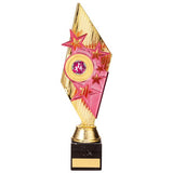 Pizzazz Plastic Trophy Gold & Pink TR20530