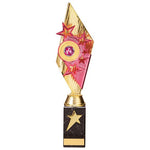 Pizzazz Plastic Trophy Gold & Pink TR20530