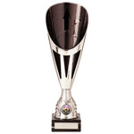 Rising Stars Deluxe Plastic Lazer Cup Silver & Black 325mm
