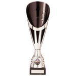 Rising Stars Deluxe Plastic Lazer Cup Silver & Black 335mm