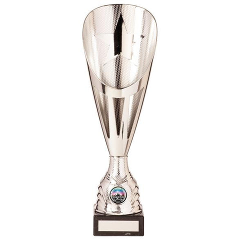 Rising Stars Deluxe Plastic Lazer Cup Silver 335mm