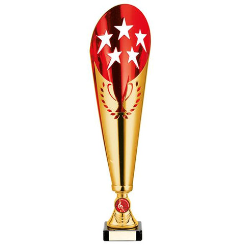 Legendary Lazer Cut Metal Cup Gold & Red TR20551
